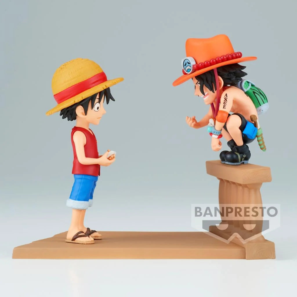 Figura Luffy y Ace niños One Piece Movie History Banpresto - vista 2