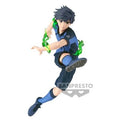 Figura Isagi Yoichi Blue Lock Banpresto - pose de disparo con cadenas verdes