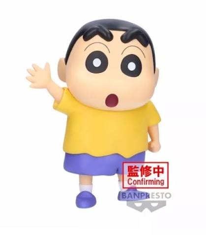 Figura Big Sofvimates Crayon Shin-chan Banpresto - vista frontal saludando
